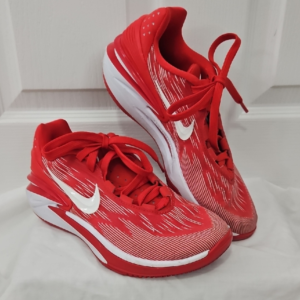 Nike AirZoom Athletic Red Kids Sneakers Y/Boys Sz 7